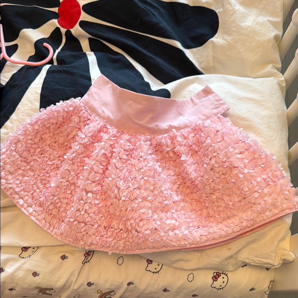 Textured Pink Petal Skirt
